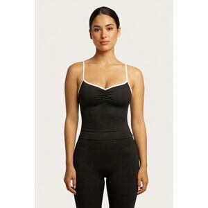 437 (Four Three Seven) The Ballet Tank Top Black-Creme Medium